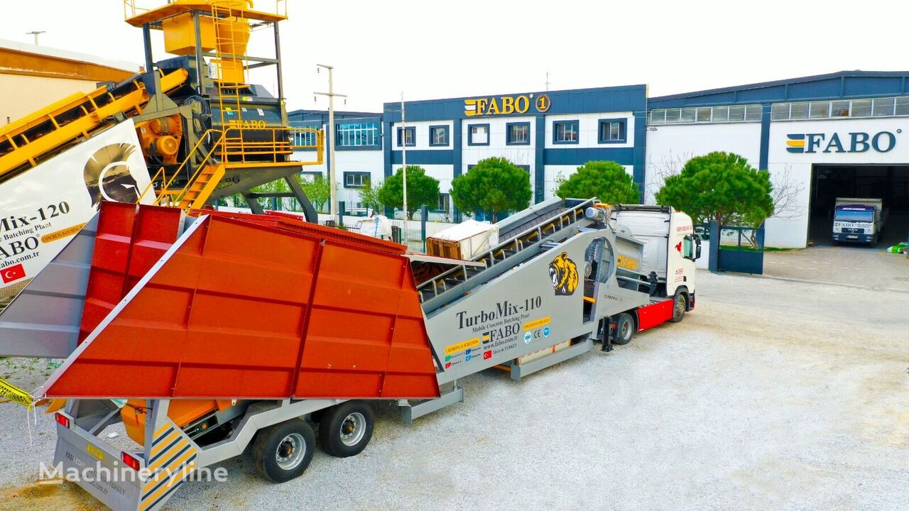 جديد ماكينة صناعة الخرسانة FABO TURBOMIX-110 Mobile Concrete Batching Plant