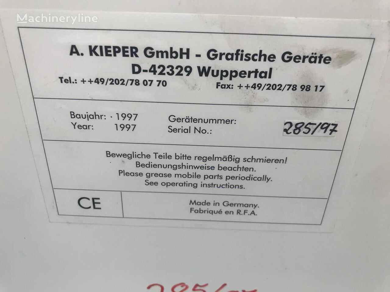 آلة ثقب الورق الكهربائية Kieper Plate Punch